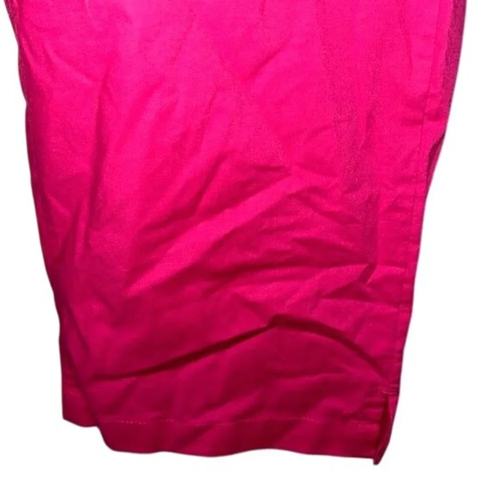 Hot Pink Cotton Womens Pants Size L Elastic Waist - Picture 4 of 9